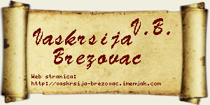 Vaskrsija Brezovac vizit kartica